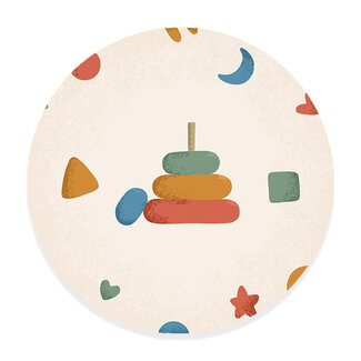 Sweet Living Muurcirkel Born to be Me Stapelringen - Kinderkamer