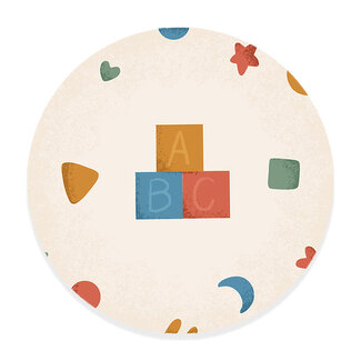 Sweet Living Muurcirkel Born to be Me Letterblokken - Kinderkamer