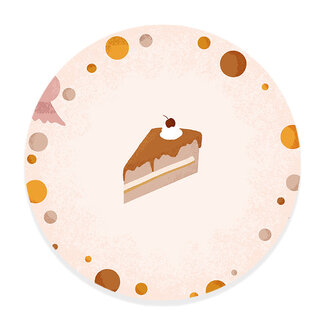 Sweet Living Muurcirkel Born to be Sweet Taart - Kinderkamer