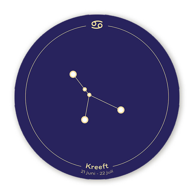 Sweet Living Geboortecirkel - Kreeft - Sterrenbeeld - Babykamer Muurcirkel