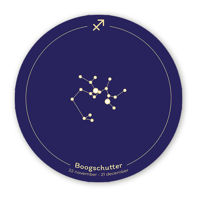 Sweet Living Geboortecirkel - Boogschutter - Sterrenbeeld - Babykamer Muurcirkel