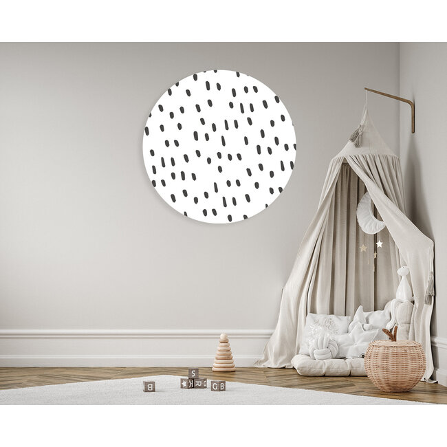 Sweet Living Muurcirkel Basic Grijs II - Kinderkamer