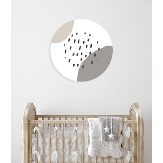 Sweet Living Muurcirkel Basic Grijs III - Kinderkamer