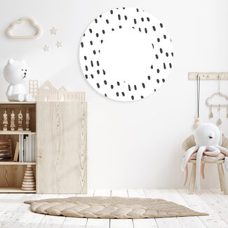 Sweet Living Muurcirkel Basic Grijs IIII - Kinderkamer
