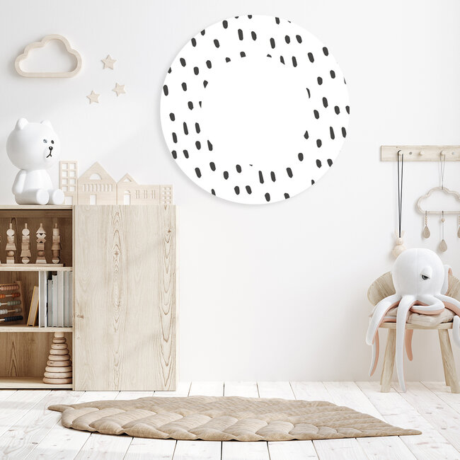 Sweet Living Muurcirkel Basic Grijs IIII - Kinderkamer