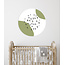 Sweet Living Muurcirkel Basic Groen/Stippen III - Kinderkamer