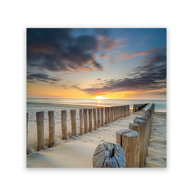 Sweet Living Schilderij Golfbrekers - Vierkant