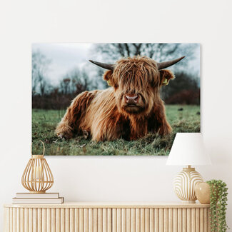 Sweet Living Schilderij Hooglander in Rust - Liggend