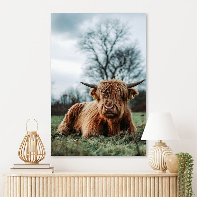 Sweet Living Schilderij Hooglander in Rust - Staand