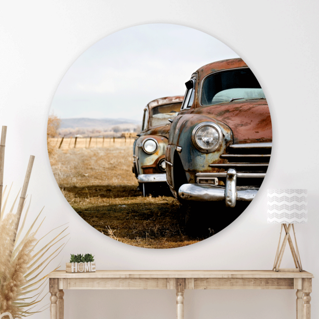 Sweet Living Muurcirkel Vintage Auto's