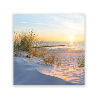 Sweet Living Schilderij Zonsondergang aan Zee  - Vierkant