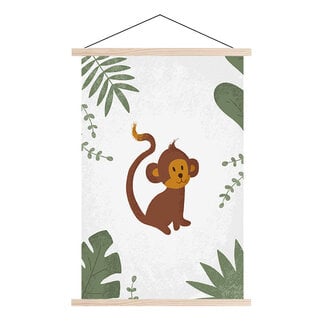 Sweet Living Schoolplaat Born To Be Wild Aapje - Textielposter Kinderkamer