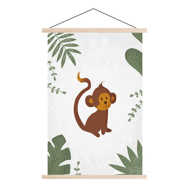 Sweet Living Schoolplaat Born To Be Wild Aapje - Textielposter Kinderkamer