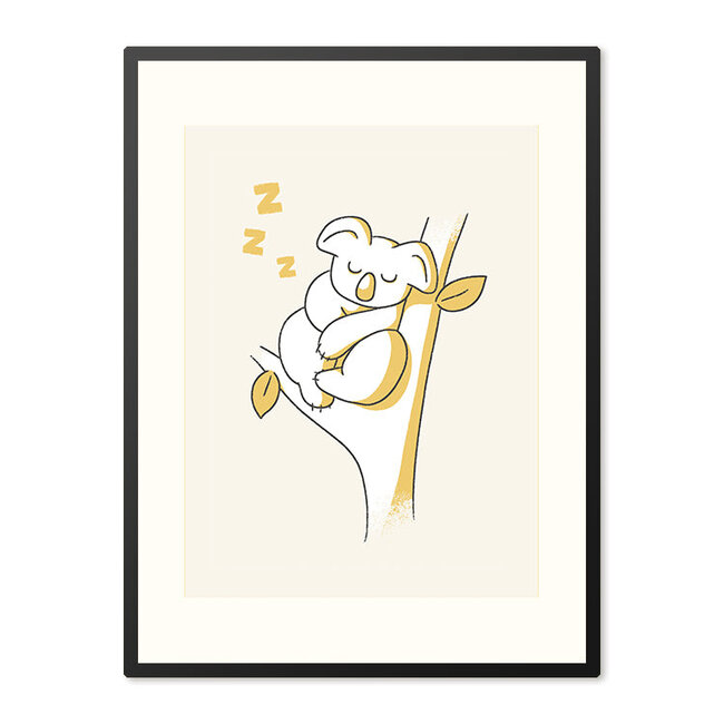 Sweet Living Poster in Lijst Slapende Koala - Kinderkamer