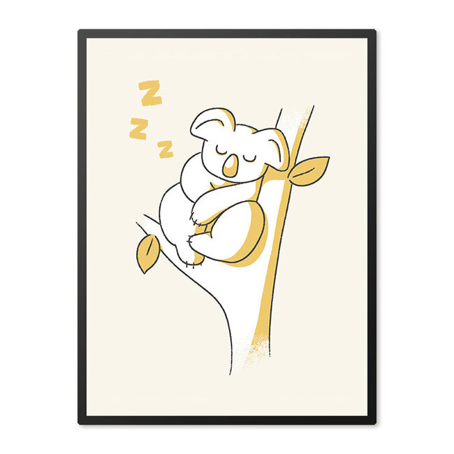 Sweet Living Poster in Lijst Slapende Koala - Kinderkamer