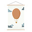 Sweet Living Schoolplaat Born to Be Free Luchtballon - Textielposter Kinderkamer