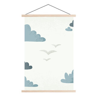 Sweet Living Schoolplaat Born to Be Free Vogels - Textielposter Kinderkamer