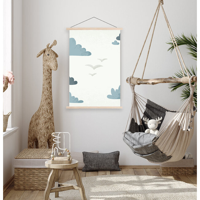 Sweet Living Schoolplaat Born to Be Free Vogels - Textielposter Kinderkamer