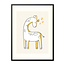 Sweet Living Poster in Lijst Slapende Giraf - Kinderkamer