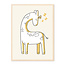 Sweet Living Poster in Lijst Slapende Giraf - Kinderkamer - Eiken