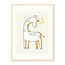 Sweet Living Poster in Lijst Slapende Giraf - Kinderkamer - Eiken