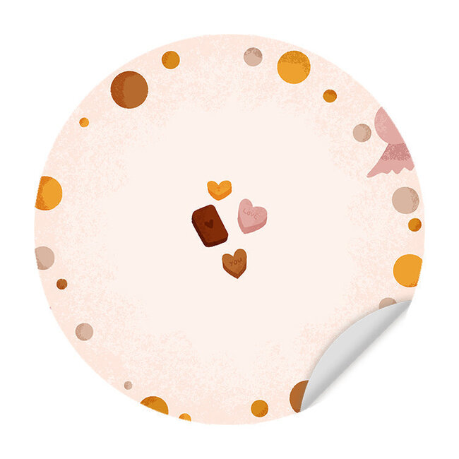 Sweet Living Behangcirkel - Born to Sweet Love Candy - Kinderkamer - Behangsticker