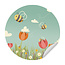 Sweet Living Muursticker Tulpen & Bijen - Kinderkamer