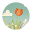 Sweet Living Muursticker Oranje Tulp - Kinderkamer - Wandsticker