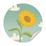 Sweet Living Muursticker Zonnebloem - Kinderkamer - Wandsticker