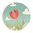 Sweet Living Muursticker Roze Tulp - Kinderkamer - Wandsticker