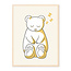 Sweet Living Poster in Lijst Slapend Beertje - Kinderkamer - Eiken