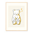 Sweet Living Poster in Lijst Slapend Beertje - Kinderkamer - Eiken
