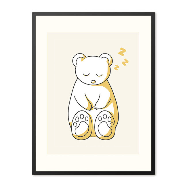 Sweet Living Poster in Lijst Slapend Beertje - Kinderkamer