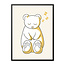 Sweet Living Poster in Lijst Slapend Beertje - Kinderkamer