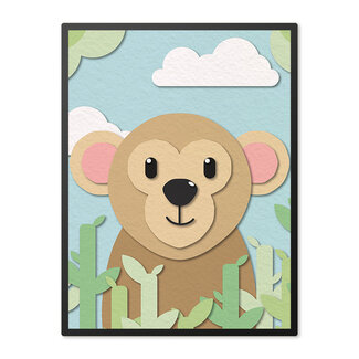 Sweet Living Poster in Lijst Aap - Kinderkamer