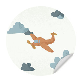 Sweet Living Muursticker Born to be Free Vliegtuigje - Kinderkamer - Wandsticker