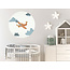 Sweet Living Muursticker Born to be Free Vliegtuigje - Kinderkamer - Wandsticker