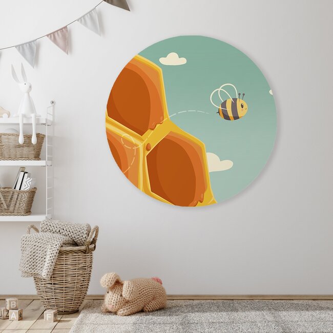 Sweet Living Muursticker Bee Happy - Kinderkamer - Wandsticker