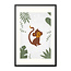 Sweet Living Poster in Lijst - Born to be Wild Aapje - Kinderkamer
