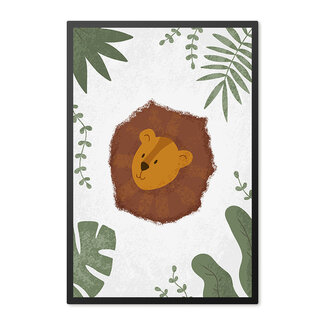 Sweet Living Poster in Lijst - Born to be Wild - Leeuw - Kinderkamer