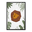 Sweet Living Poster in Lijst - Born to be Wild - Leeuw - Kinderkamer