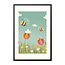 Sweet Living Poster in Lijst - Bee Happy - Tulpenveld - Kinderkamer