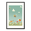Sweet Living Poster in Lijst - Bee Happy - Tulpen & Bijen - Kinderkamer