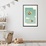 Sweet Living Poster in Lijst - Bee Happy - Twee Blije Bijen - Kinderkamer