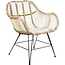 Sweet Living Rotan Kuipstoel Tess - 65x55xH80 cm - Naturel