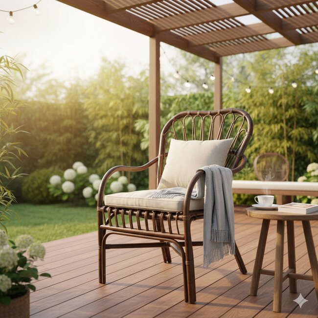 Sweet Living Rotan Stoel Lara - 70x64xH68 cm