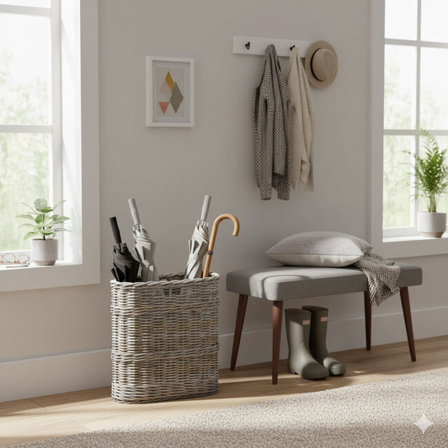 Sweet Living Rieten Paraplumand - 57x15xH55 cm