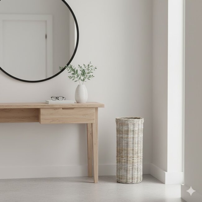 Sweet Living Ronde Rieten Paraplumand - Ø30xH70 cm