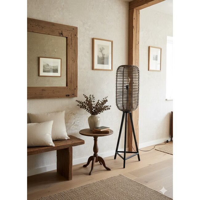 Sweet Living Rotan Vloerlamp Antiek - Ø36xH140 cm