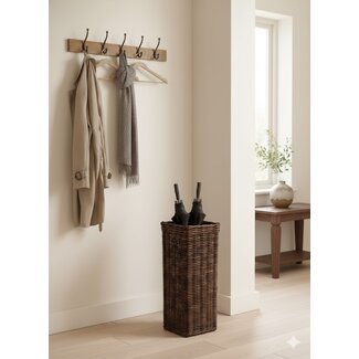 Sweet Living Rotan Paraplumand Vierkant Antiek - 30x30xH70 cm